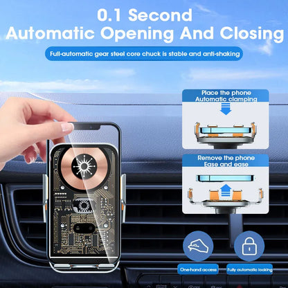 🧲Magnetic Wireless Car Charger Phone Holder